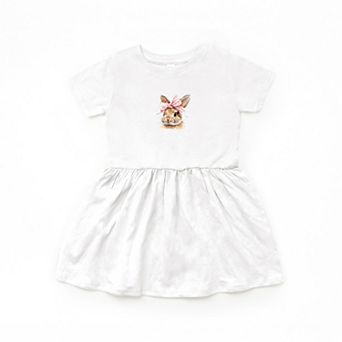 Watercolor Coquette Bunny - Infant Dress