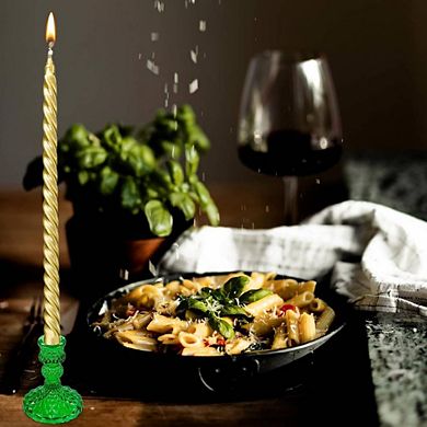 3 Glass Coffee Table Decor Candlestick Holders