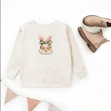 Bunny Face Yarn Print - Youth Graphic Sweatshirt
