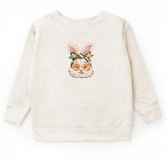 Bunny Face Yarn Print - Youth Graphic Sweatshirt