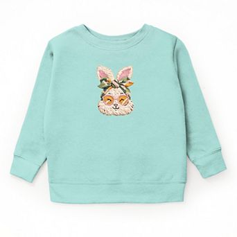 Bunny Face Yarn Print - Youth Graphic Sweatshirt