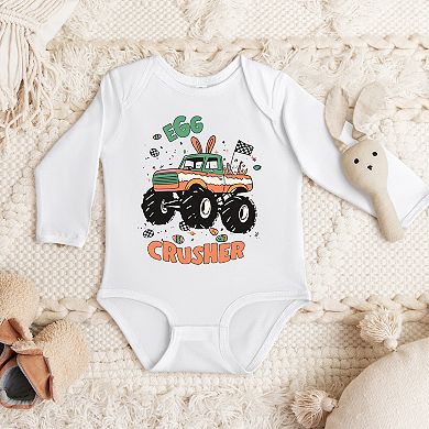 Egg Crusher Monster Truck - Baby Long Sleeve Bodysuit