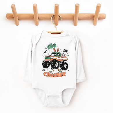 Egg Crusher Monster Truck - Baby Long Sleeve Bodysuit