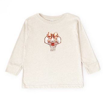 Basketball Hoop Coquette - Toddler Long Sleeve Graphic Tee