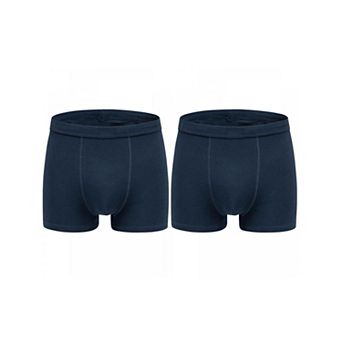 2 Packs Boxer Brief for Men's Big & Tall Stretch Waistband Comfortable Mid-Waisted Underwear