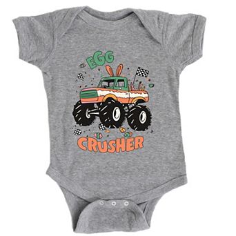 Egg Crusher Monster Truck - Baby Short Sleeve Graphic Bodysuit