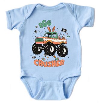 Egg Crusher Monster Truck - Baby Short Sleeve Graphic Bodysuit