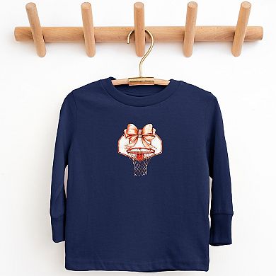 Basketball Hoop Coquette - Youth Long Sleeve Graphic T-Shirt