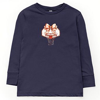 Basketball Hoop Coquette - Youth Long Sleeve Graphic T-Shirt