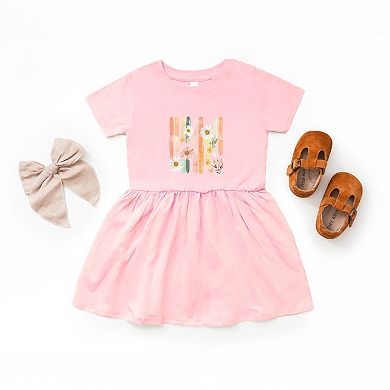 Daisies Stripes Faux Paint - Infant Dress