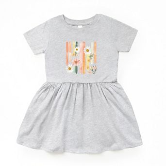 Daisies Stripes Faux Paint - Infant Dress