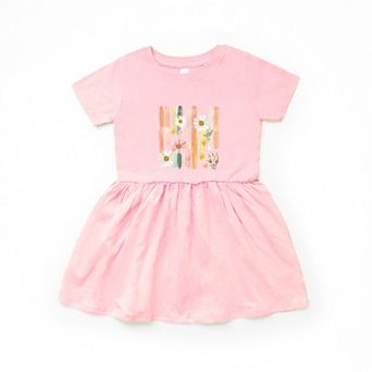 Daisies Stripes Faux Paint - Infant Dress