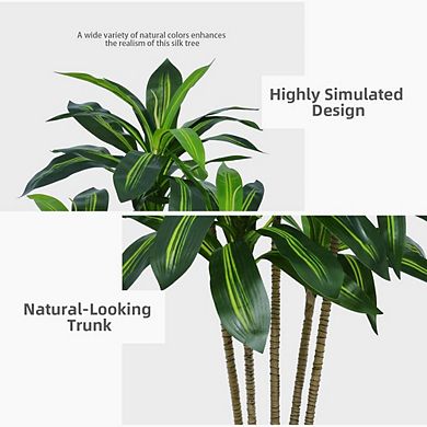 Tropical Dracaena Artificial Plant in Pot