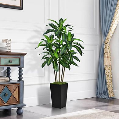 Tropical Dracaena Artificial Plant in Pot
