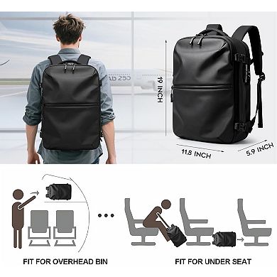 AKSZRI Travel Backpack with TSA Lock - Holds 15.6" Laptop, Flight Approved & Anti-Theft