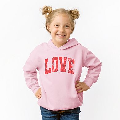 Love Varsity Arched Distressed - Toddler Hoodie