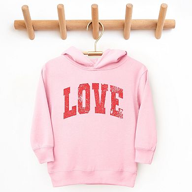 Love Varsity Arched Distressed - Toddler Hoodie