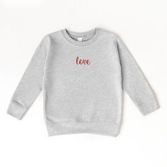 Embroidered Love Cursive - Toddler Graphic Sweatshirt