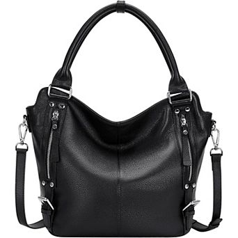 AKSZRI Leather Hobo Handbag for Women - Shoulder Bag & Tote Purse