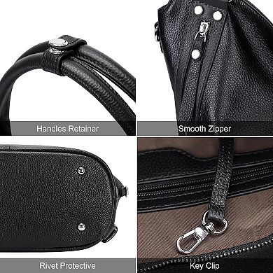 AKSZRI Leather Hobo Handbag for Women - Shoulder Bag & Tote Purse