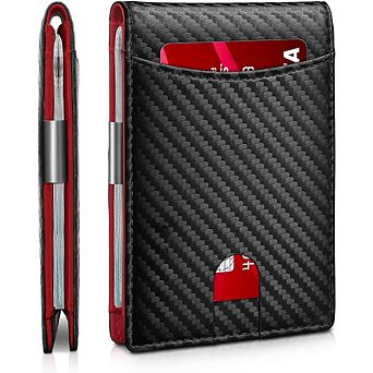 KSIZUIS Novelty Gift Set - Slim RFID Blocking Bifold Wallet with 11 Card Slots for Front Pocket
