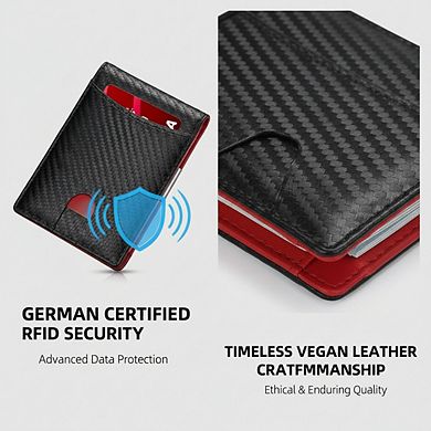 KSIZUIS Novelty Gift Set - Slim RFID Blocking Bifold Wallet with 11 Card Slots for Front Pocket