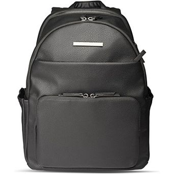 AKSZRI Backpack-Leather Women's 15" Laptop Fashion Backpack, Double Compartment
