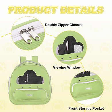 1Pc Cats Backpack Carrier Large Space & Breathable Pet Hiking Travel, 15.4x9.8x15.4 Inch