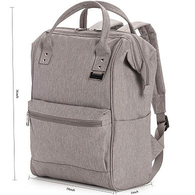 AKSZRI Laptop Backpack, Grey, 12"
