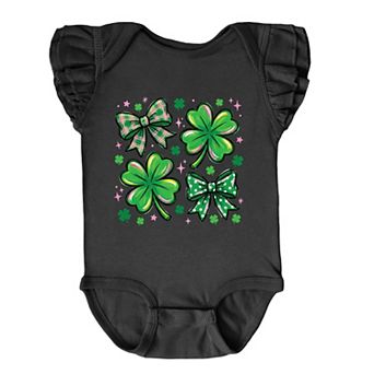Clover Stars Coquette - Baby Flutter Sleeve Bodysuit