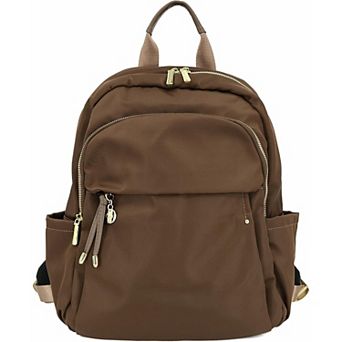 AKSZRI Women's Nylon Backpack -Water-Resistant Daypack for College&Travel,Fits 14"Laptop