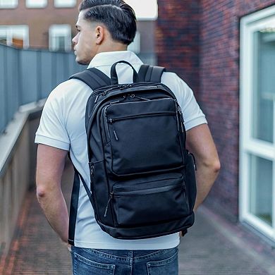 AKSZRI Friendly Laptop Travel Backpack - Carry-On Daypack for Business, College & Commuting