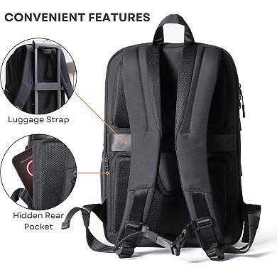 AKSZRI Friendly Laptop Travel Backpack - Carry-On Daypack for Business, College & Commuting