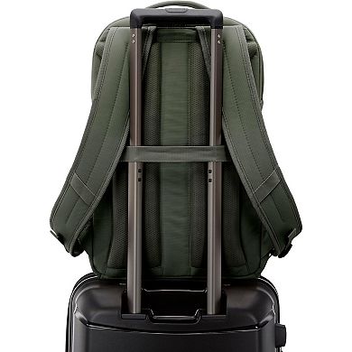 AKSZRI Basic Backpack - Laptop Compartment & Quick Stash Pockets, Lightweight Airmesh in Olive
