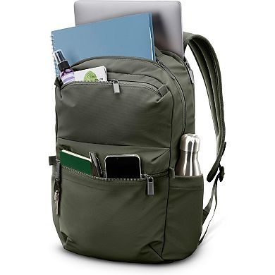 AKSZRI Basic Backpack - Laptop Compartment & Quick Stash Pockets, Lightweight Airmesh in Olive