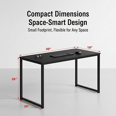 KSIZUIS Mission Style Computer Desk - 40" Home Office Desk in Classic Black