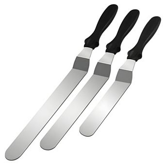 3 pc Stainless Steel Icing Spatula - Cake Smoothing Knife Set