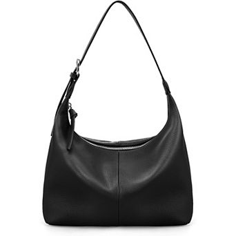 AKSZRI Leather Hobo Bag for Women-Ultra Lightweight Slouchy Shoulder Satchel for Work&Casual