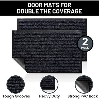 Great Ambitions 2-Pack 30"x17" Welcome Doormats for Indoor,Outdoor Entrance