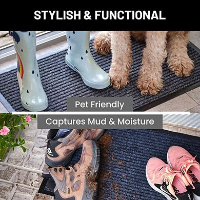 Great Ambitions 2-Pack 30"x17" Welcome Doormats for Indoor,Outdoor Entrance