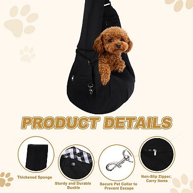 1Pc Adjustable Strap with Zipper Pocket Pet, 33.46x25.59 Inch