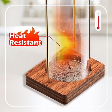 Great Ambitions 2-Pack Anti-Ash Incense Holders with Glass Catcher for Yoga & Home