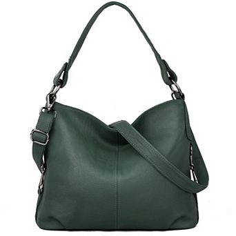 AKSZRI Stylish Leather Hobo Shoulder Bag - Crossbody Purse for Women