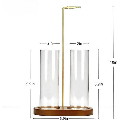 Great Ambitions 2-in-1 Glass Incense Holder with Storage & Ash Catcher, for Yoga Spa Room Decor