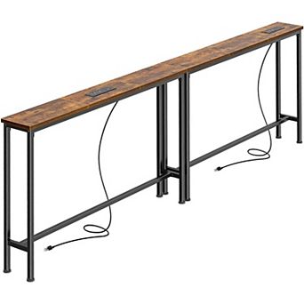 78.8 inch Narrow Console Table with Outlet, Sofa Tables, Behind Couch Table, Long Entryway Tables