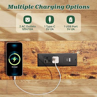 78.8 inch Narrow Console Table with Outlet, Sofa Tables, Behind Couch Table, Long Entryway Tables