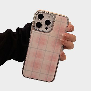 Plaid Pattern Phone Case Slim Protective Cover Soft Gloss Finish