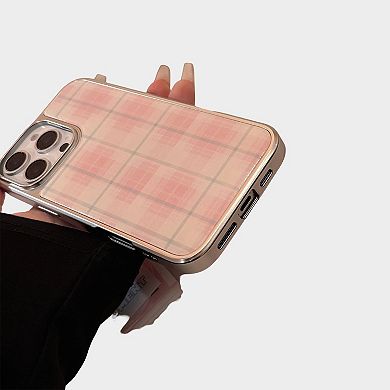 Plaid Pattern Phone Case Slim Protective Cover Soft Gloss Finish