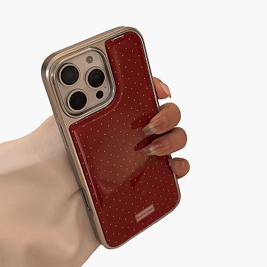 Polka Dot Glossy Phone Case Slim Protective Cover Classic Design