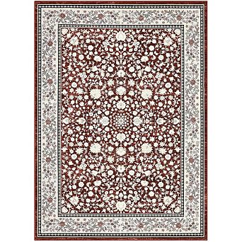 Floral Border Area Rug, Vintage Elegant Machine Washable Rug, Soft Patterned Carpet